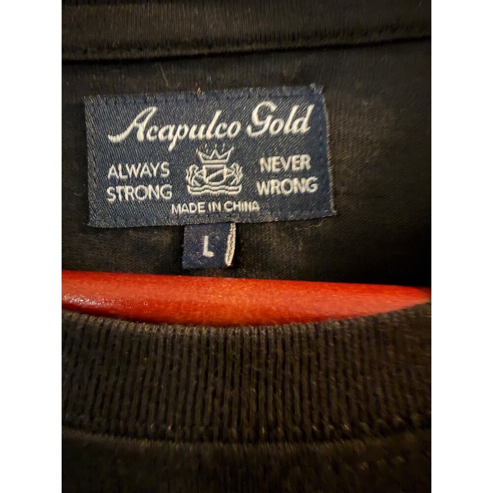 Acapulco Gold LAST HOPE Snake Skull Bones Black Longleeve Shirt Men LARGE NWOT - Picture 5 of 7